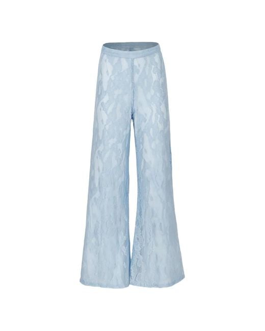 Baobab Blue Porto Sheer-Lace Trousers