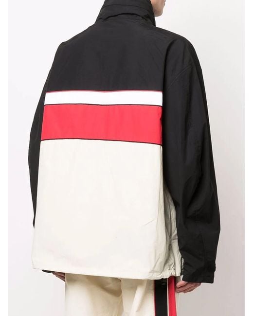 DIESEL Multicolor Contrast-Panel Funnel Neck Jacket for men