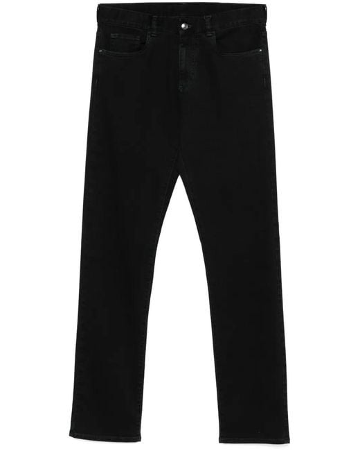 Canali Straight Jeans in het Black voor heren