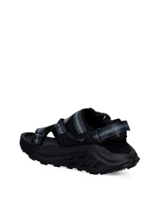 Hoka One One Black Infini Hike Tc Buckle-Fastening Touch-Strap Sandals