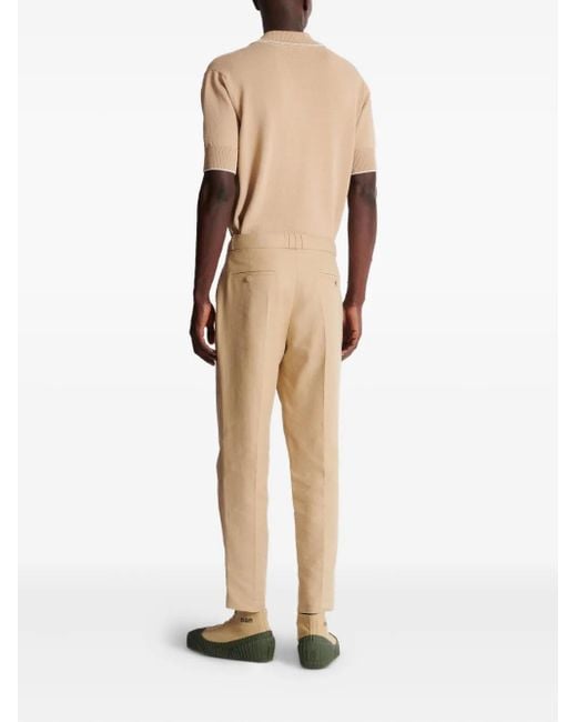 Balmain Hose Mit Bügelfalten in Natural für Herren