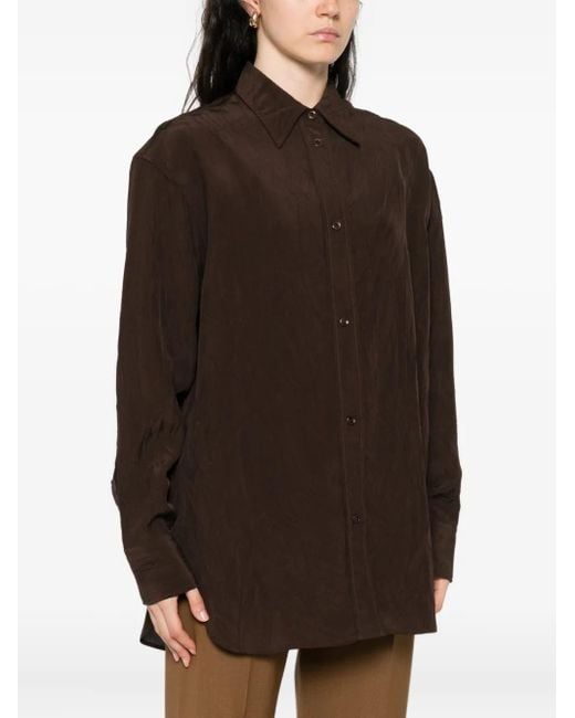 Studio Nicholson Black Textured Button-Down Shirt