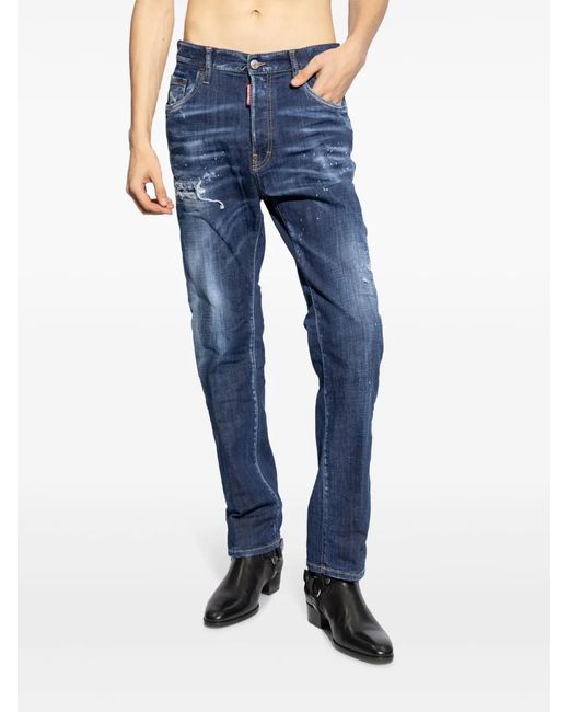 DSquared² Blue Straight Jeans for men