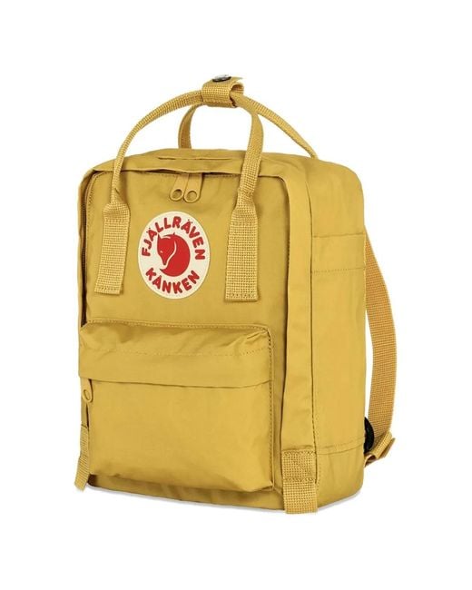 Fjallraven Yellow Kånken Logo-Patch Backpack