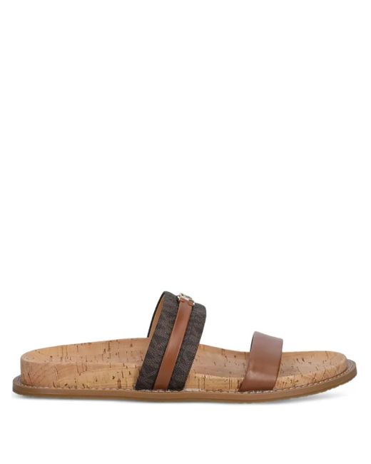 MICHAEL Michael Kors Brown Sandalen mit Logo-Schild