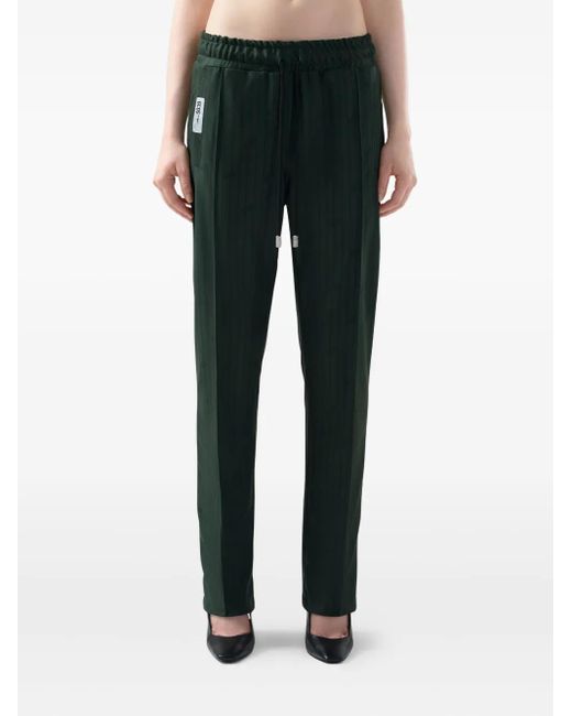 Gcds Green Pinstripe Drawstring Trousers