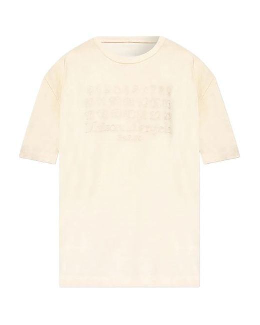 Maison Margiela White T-Shirt With Logo for men