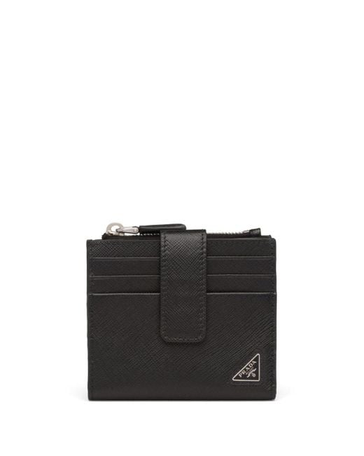 Prada Black Saffiano-leather Bi-fold Cardholder for men