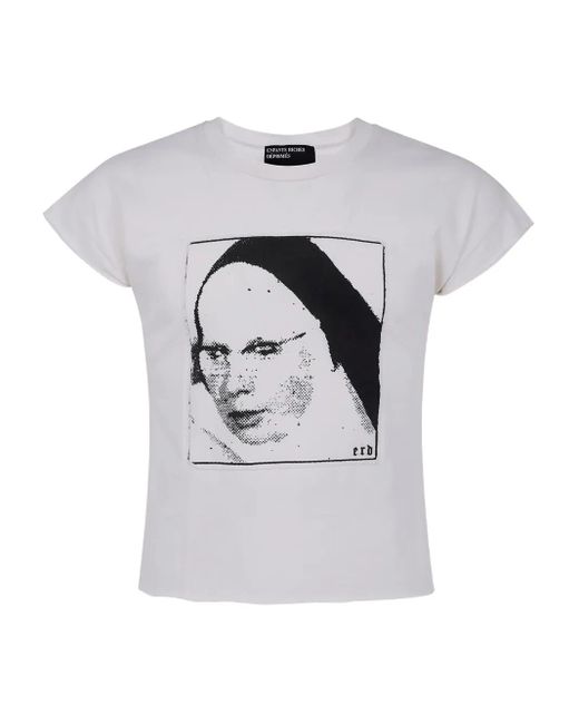 Enfants Riches Deprimes Gray Nun-Print T-Shirt