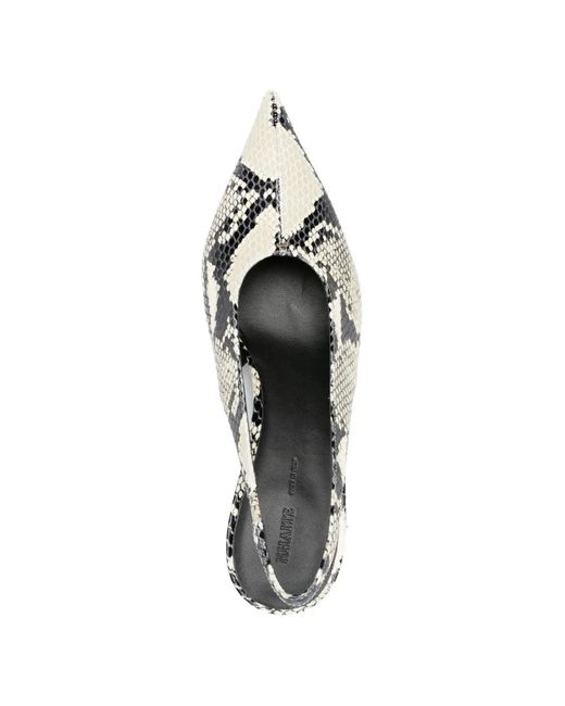 Khaite White Bella Pumps Mit Python-Prägung