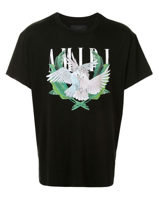 Amiri T-shirt Met Vogelprint in het Black voor heren