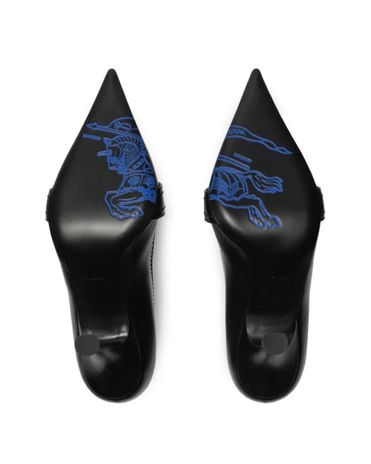 Burberry Black Leather Cotswolds High Pumps