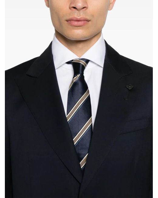 メンズ Lardini バージンウール ジャケット Blue