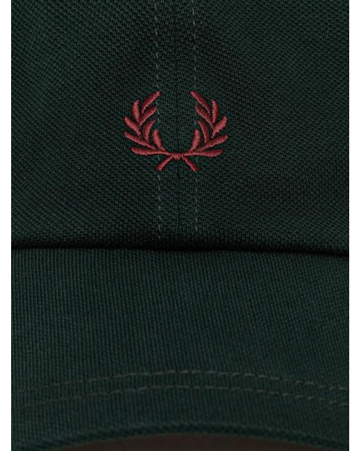 Fred Perry Green Logo-Embroidery Baseball Cap