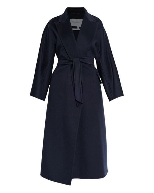 Abrigo Con Cinturón Max Mara de color Blue