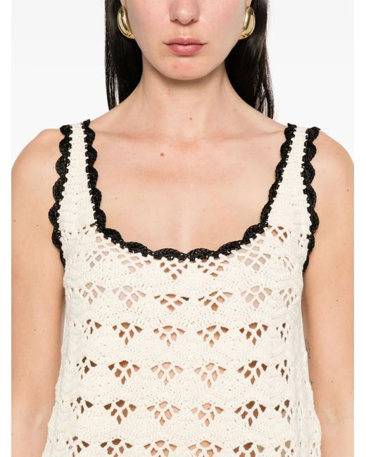 Zimmermann Rhiannon Gehaakte Tanktop in het Natural