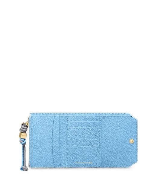 Maison De Sabre Gray Leather Trifold Wallet