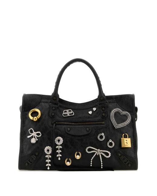 Balenciaga Black Mittelgroße Le City Tote Bag