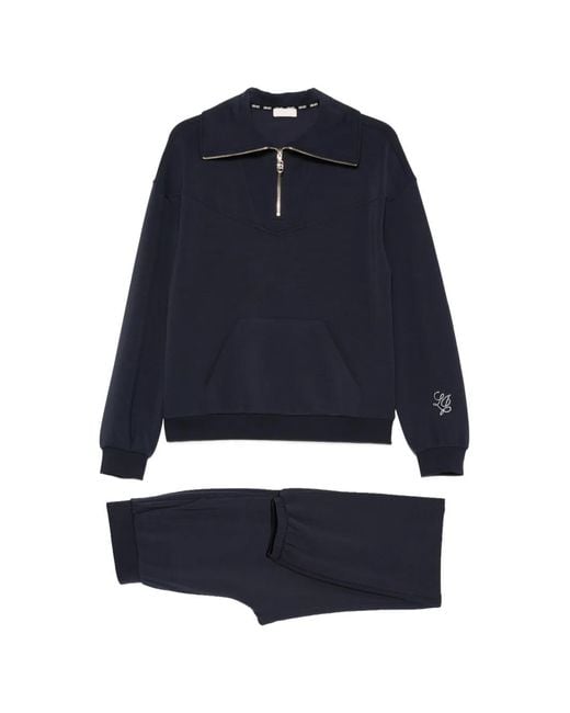 Liu Jo Blue Half-Zip Tracksuit