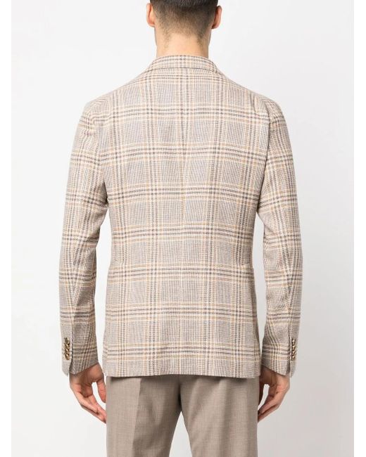 Tagliatore Sakko Mit Karomuster in Natural für Herren