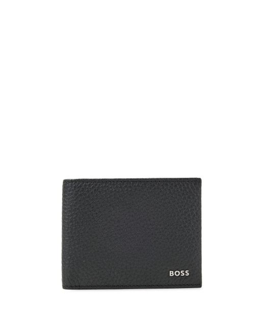 Boss Black Bi-fold Leather Wallet for men
