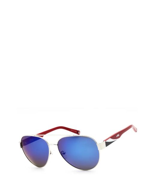 Fila Blue Pilot-Frame Sunglasses