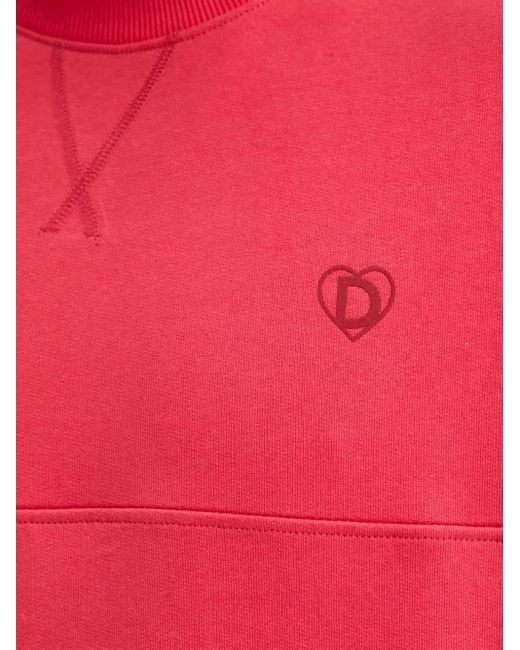 Sudadera con logo de corazón Desigual de hombre de color Red