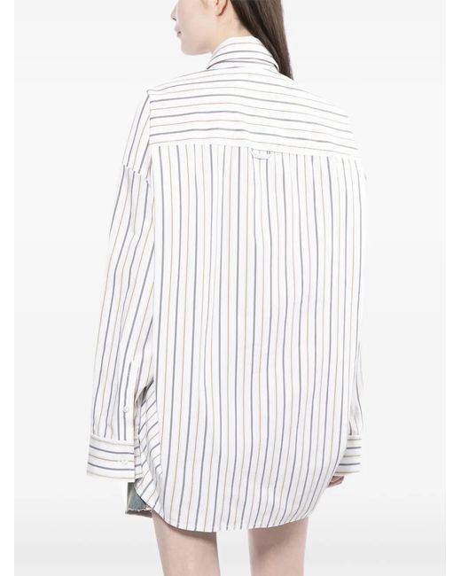 Maison Mihara Yasuhiro White Striped Shirt
