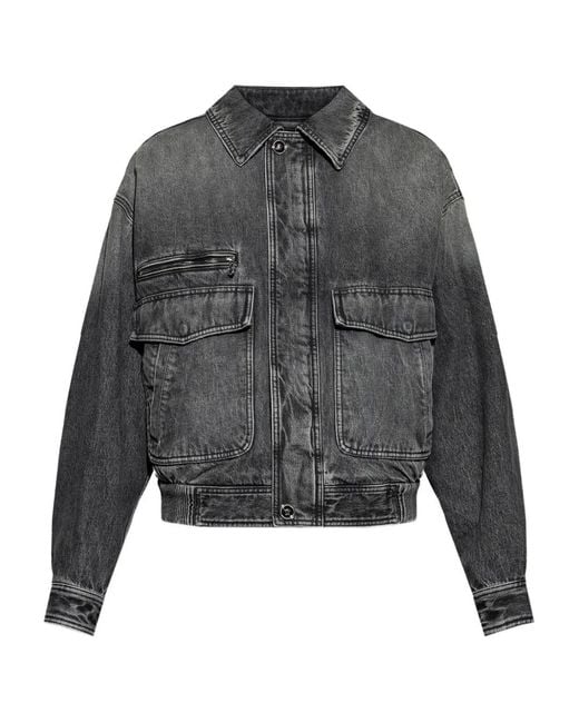 Versace Gray Pocket Zip Jacket for men