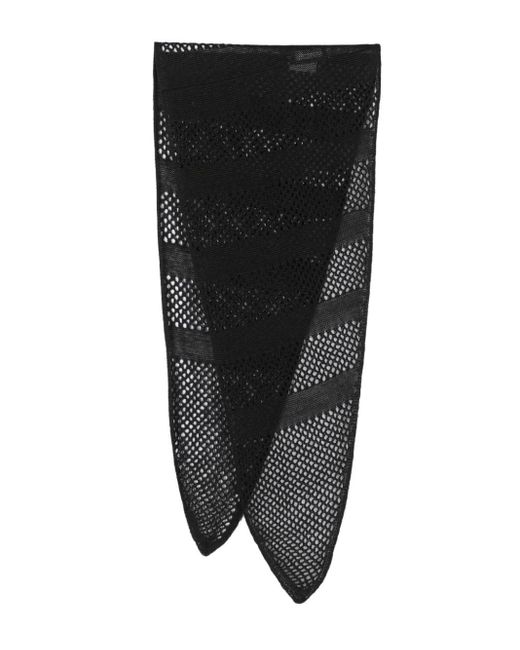 Our Legacy Black Triangle Open-knit Scarf for men