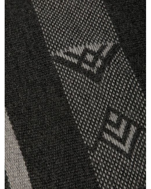 Voz Black Wide Diagonal Blanket Scarf