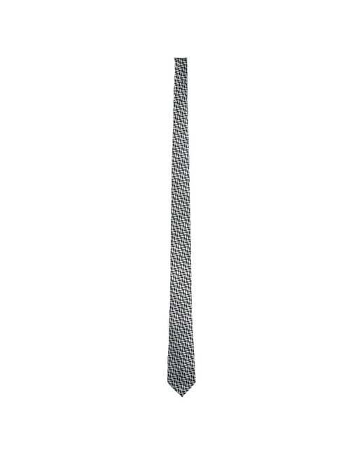 Tom Ford White Geometric-Print Silk Tie for men
