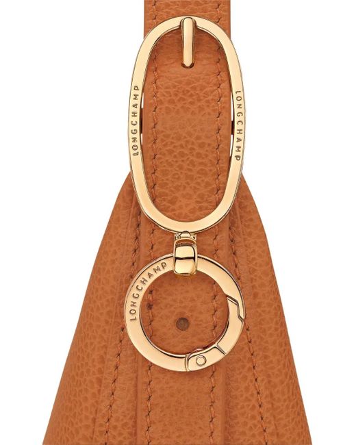 Longchamp ル フローネ グレインレザーショルダーバッグ S Brown
