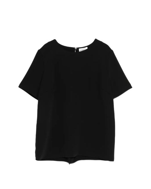 P.A.R.O.S.H. Black Short-Sleeve Blouse