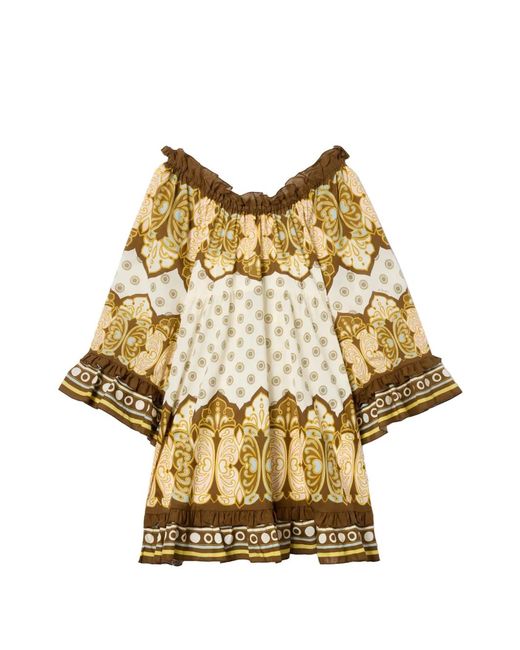 LaDoubleJ Boho Mini-Jurk in het Natural