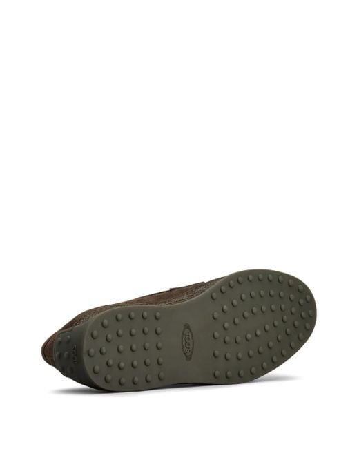 Tod's Brown Gommino Suede Loafers for men
