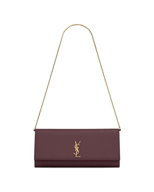 Saint Laurent Purple Kate Chain-Clutch Bag
