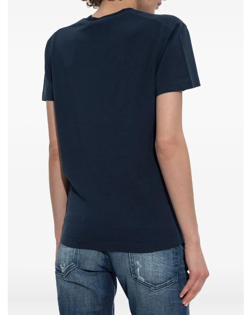 DSquared² Blue Canadian Bros-Print T-Shirt