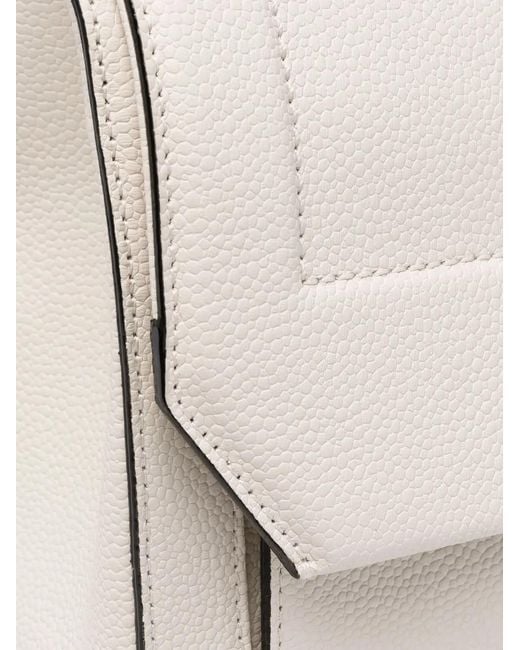 Lancel White Leather Tote Bag