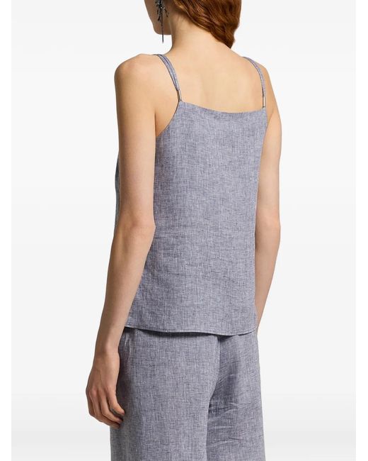 Peserico Blue Square Neck Top
