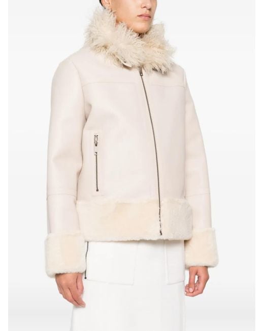 Twinset Natural Trimmed Zip-Front Jacket