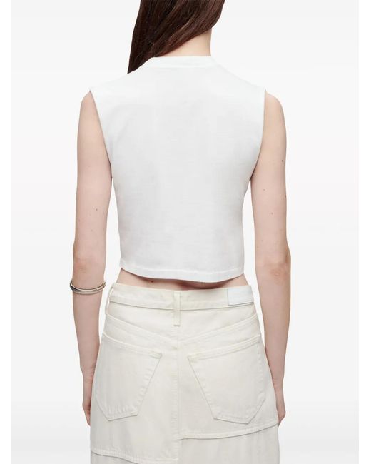 Re/done Natural Baby Muscle Cowboy-Print Top