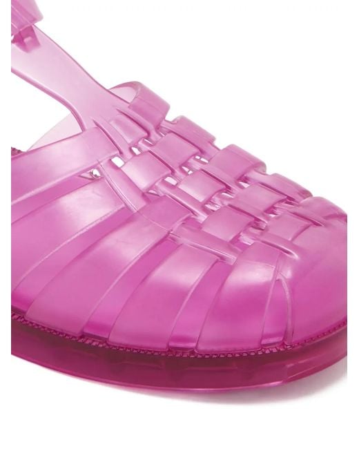 Melissa Pink T-Strap Buckle Sandals