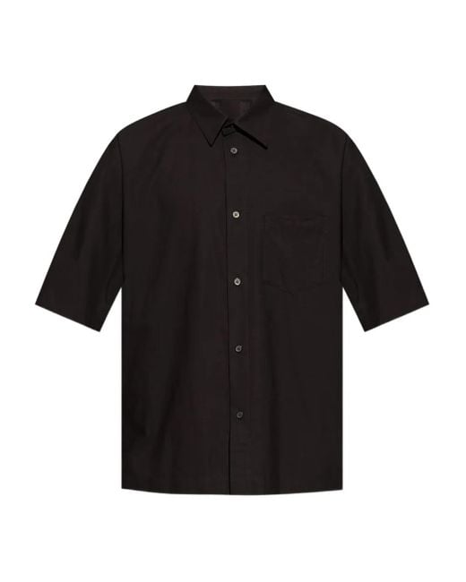 Homme Plissé Issey Miyake Black Short-Sleeve Pocket Shirt for men