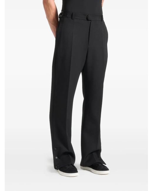 Manière De Voir Black Boris Button-Cuff Tailored Trousers for men
