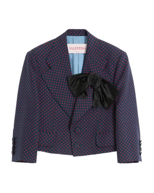 【VALENTINO】Printed Supergran Blazer ブラック Supergran Jacket In Plusdepois Print for Woman in Black