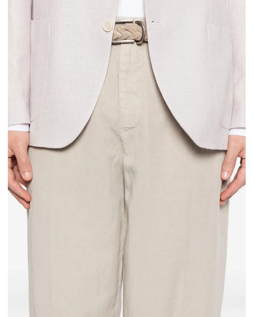 Dondup White Maison Soft Straight Trousers for men