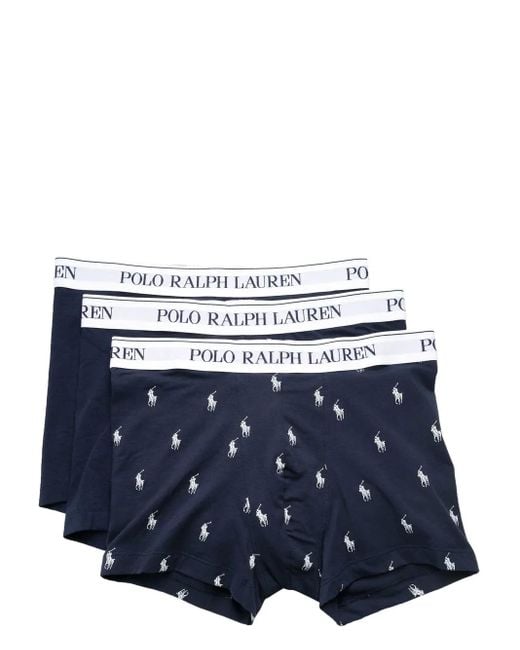Polo Ralph Lauren Blue Classic Stretch-Cotton Trunk 3-Pack for men
