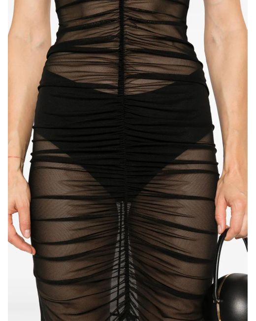 Norma Kamali Black Strapless Fishtail Gown