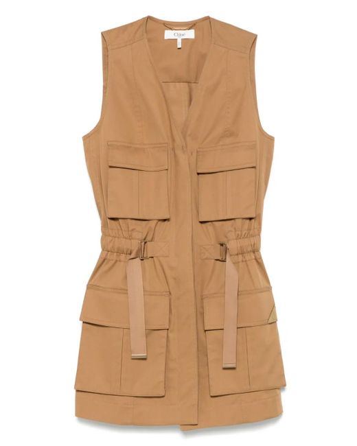 Chaleco de algodón Chloé de color Brown